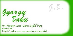 gyorgy daku business card